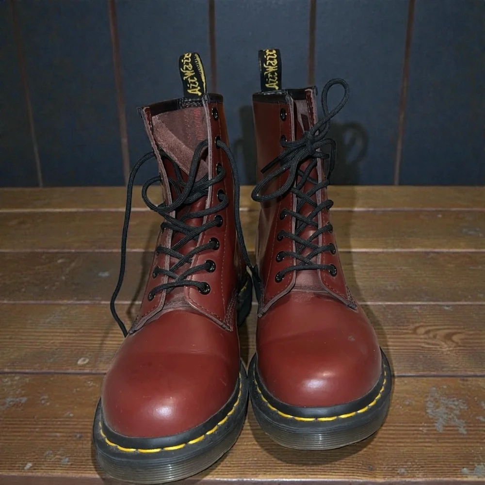 Dr. Martens Cherry Red Boots - Picture 8 of 8